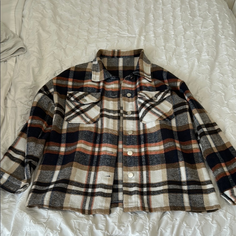 Button-Up Flannel Jacket